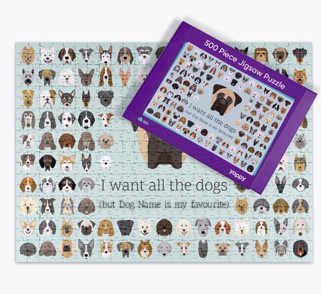 I Want All The Dogs: Personalised {breedFullName} Jigsaw